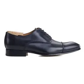 Garston Black Derby Shoes with Leather Outsole