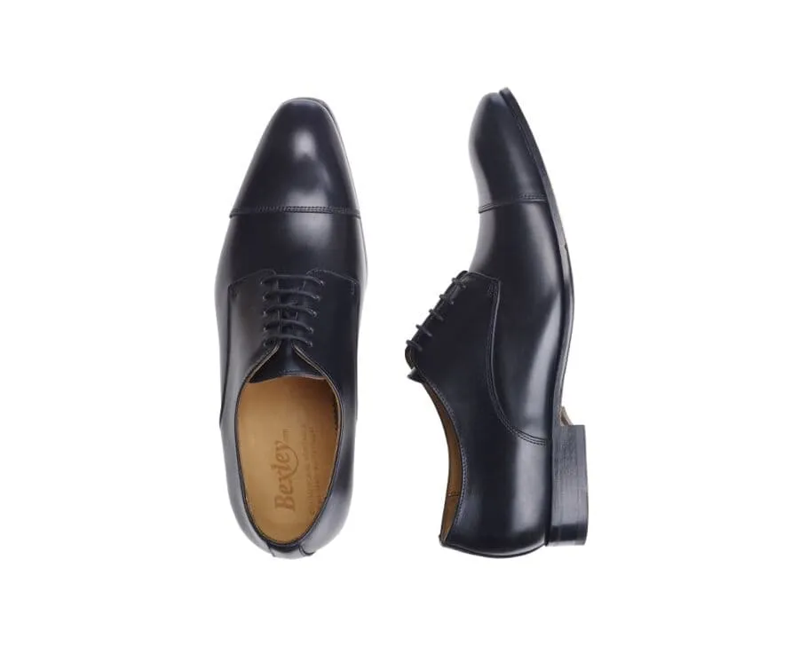 Garston Black Derby Shoes with Leather Outsole