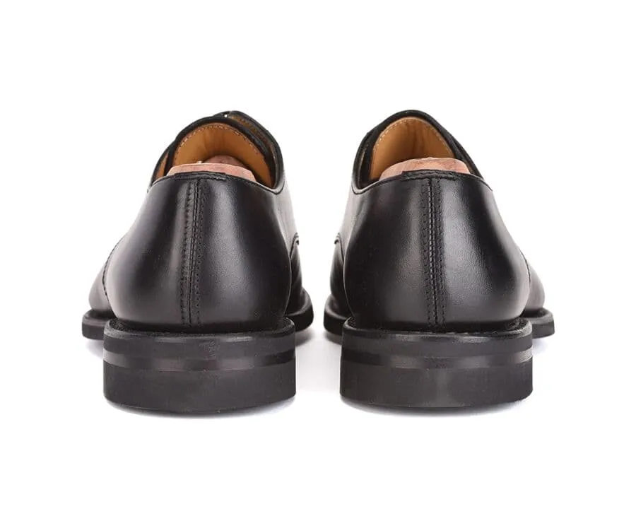 Mayfair classic Gomme City black derby shoes with rubber outsole.