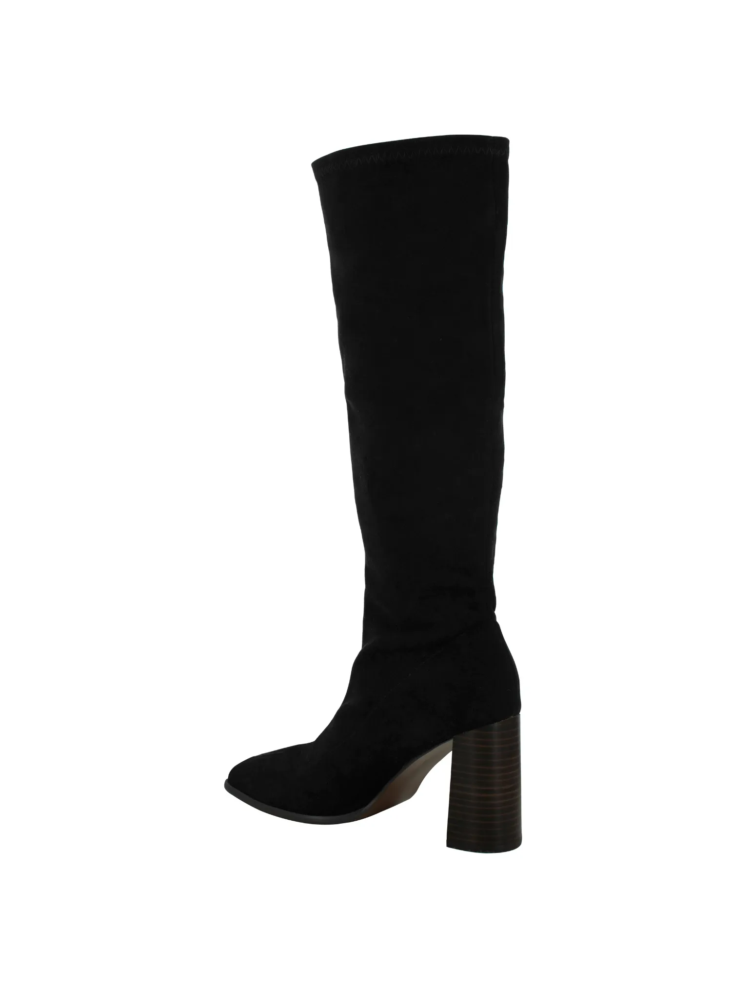 Black Knee High Boot with Stiletto Heel