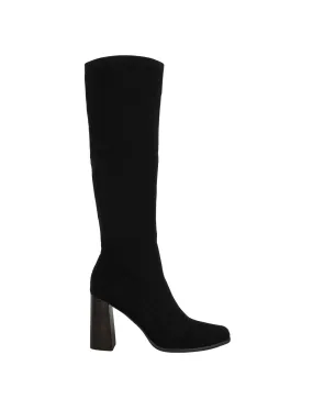 Black Knee High Boot with Stiletto Heel