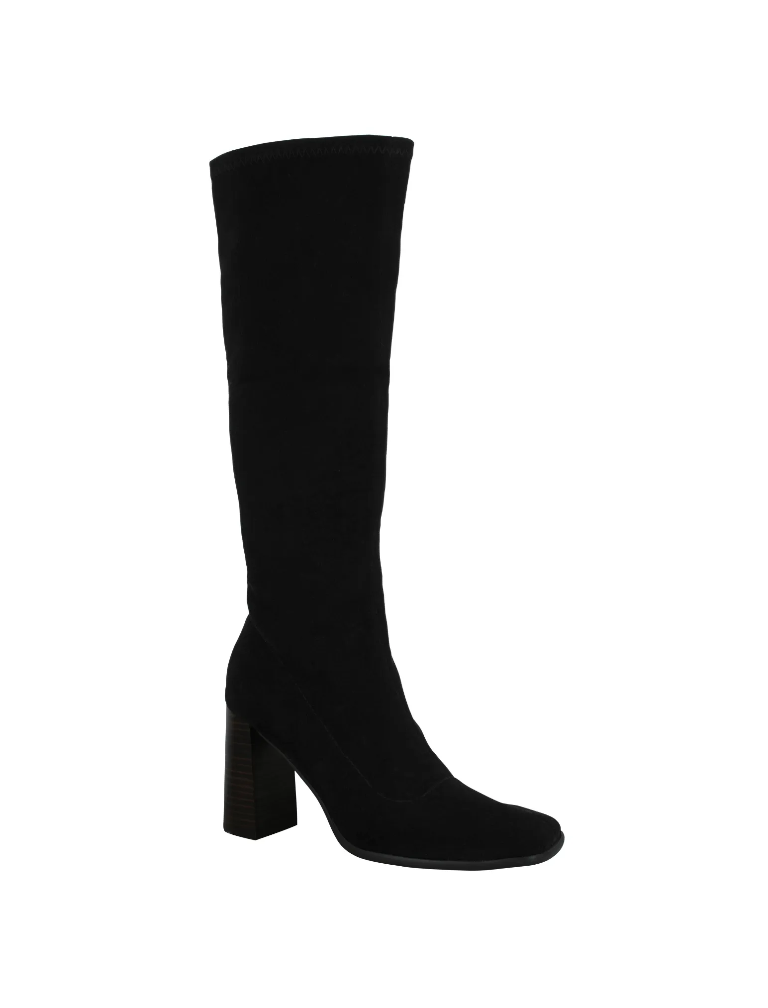 Black Knee High Boot with Stiletto Heel