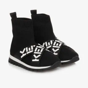 Black Logo Sock Trainers