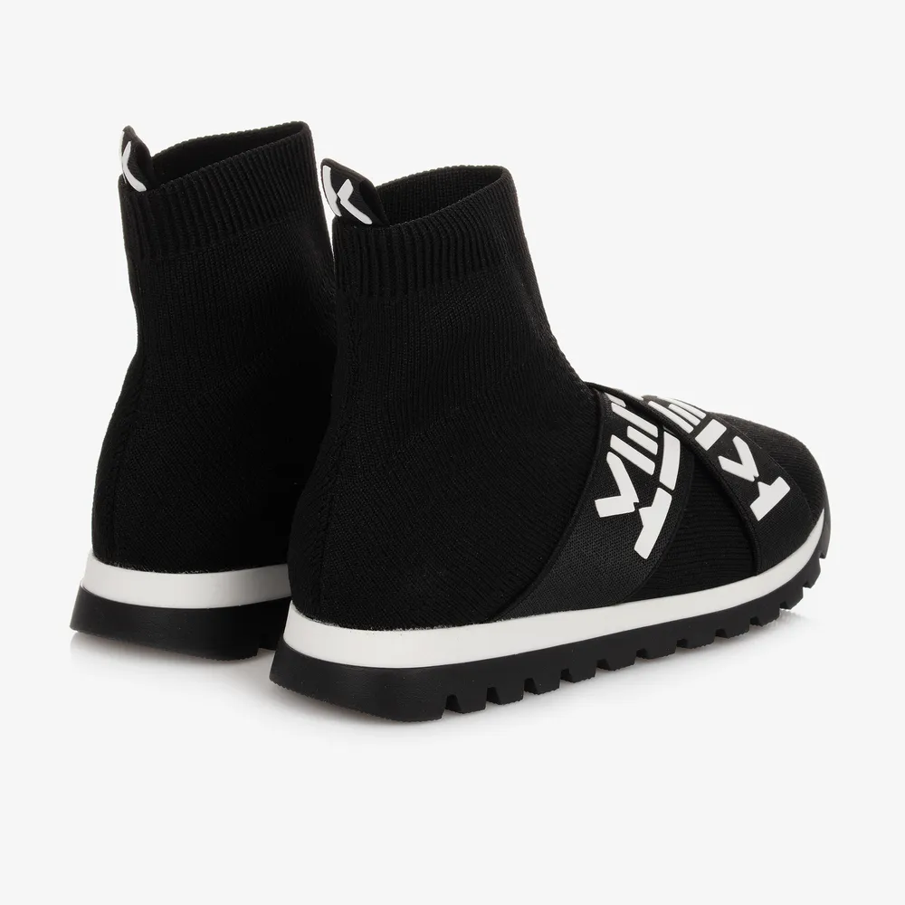 Black Logo Sock Trainers