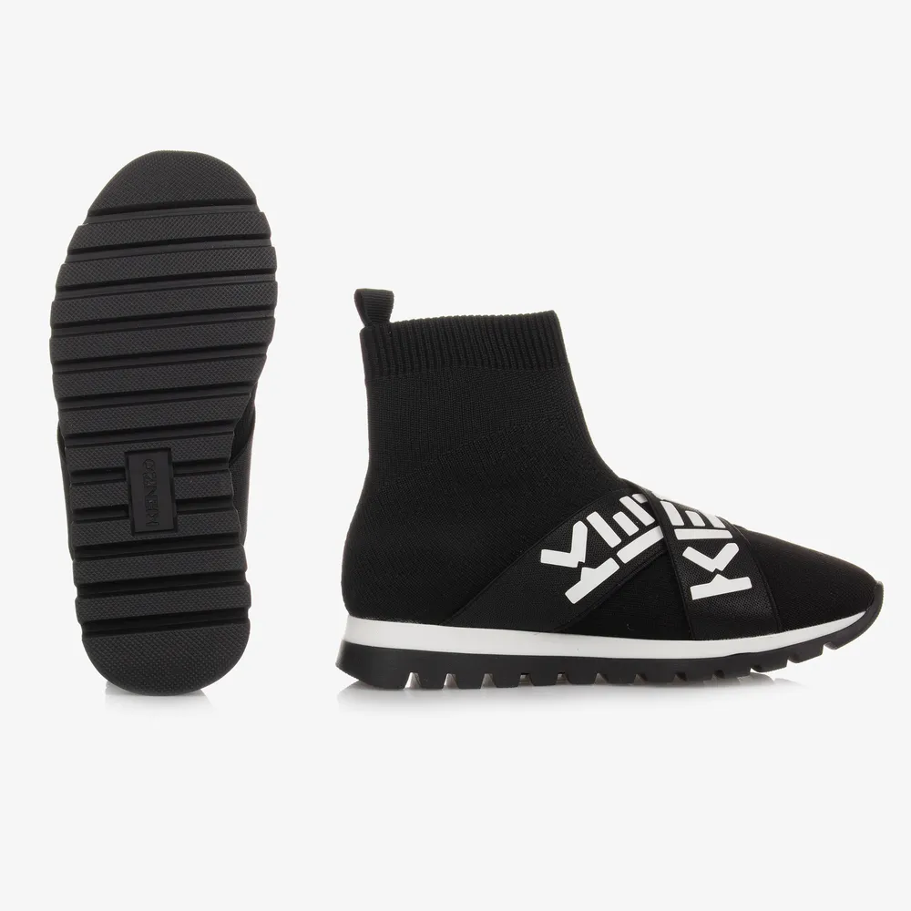 Black Logo Sock Trainers