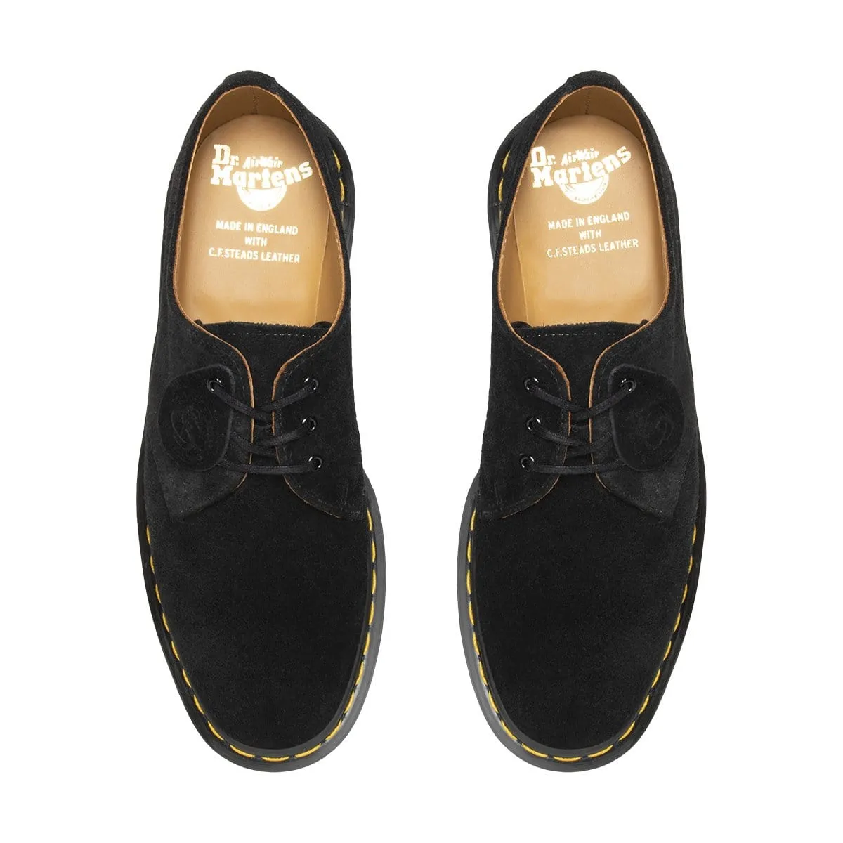 Black Oxford Shoes in Desert Oasis Suede