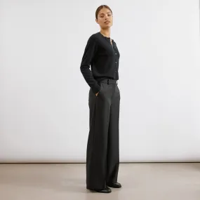 Black Tailored Wide Leg Trousers