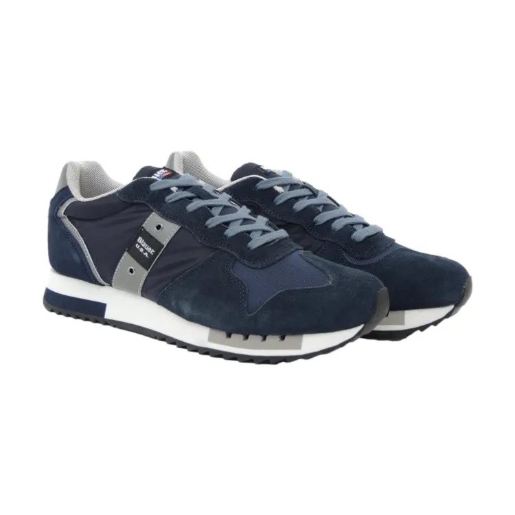 Blauer S4QUEENS01/MES Men's Navy Laced Sneakers