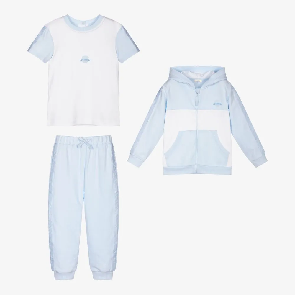 Blue & White Tracksuit Set