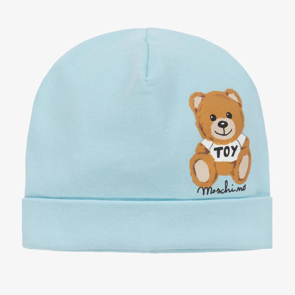 Blue Cotton Logo Baby Hat