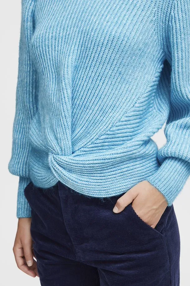 Blue Knot Detail Knit - Fransa - 1468