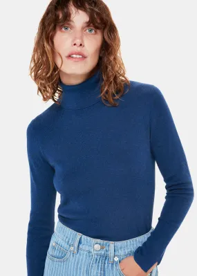 Blue Maja Knitted Polo Neck Knit