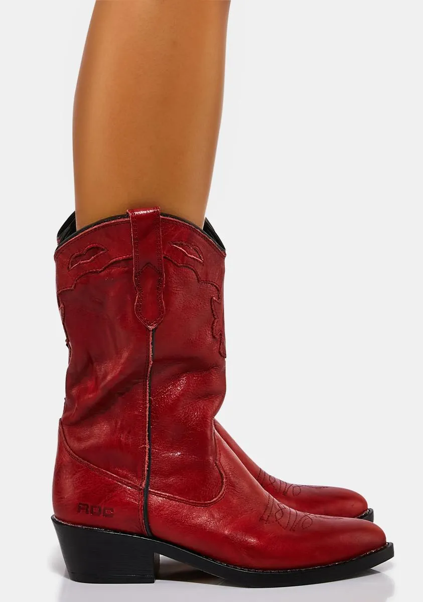 Bold Red Indio Boots