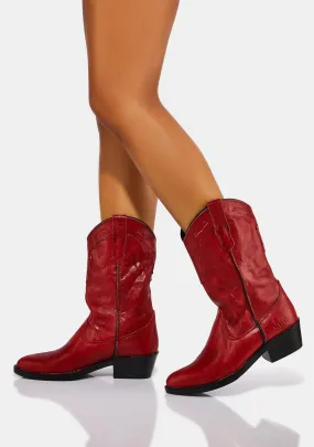 Bold Red Indio Boots