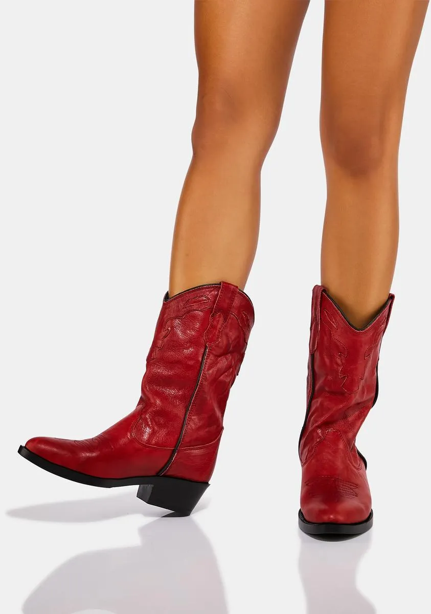 Bold Red Indio Boots