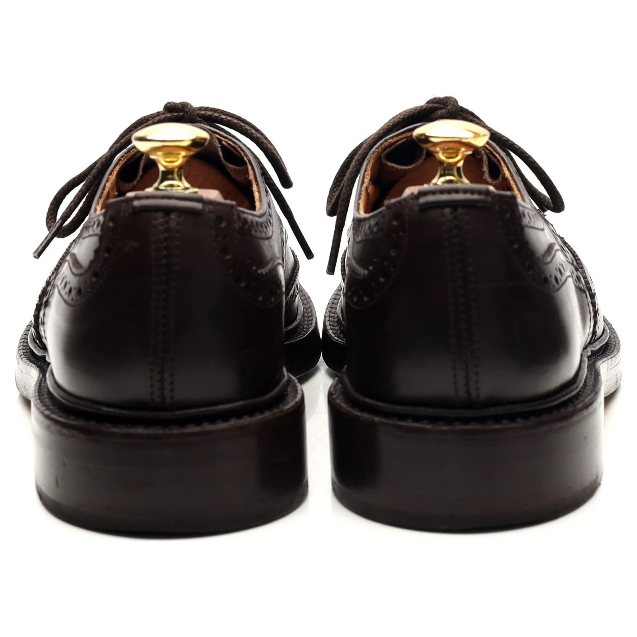 'Bourton' Dark Brown Leather Derby Brogues UK 7.5