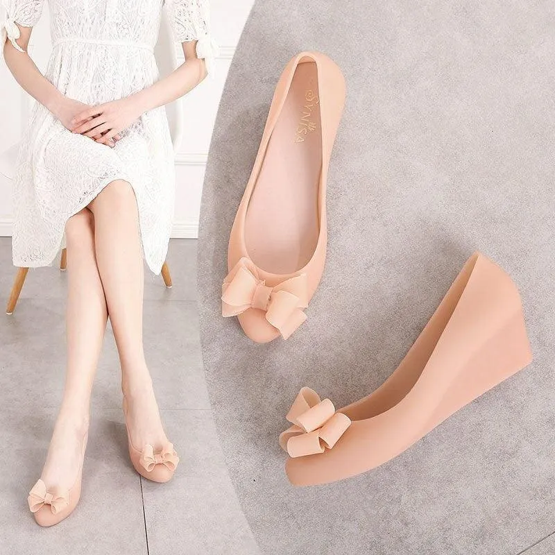 Bowtie Pumps Wedge Shoes