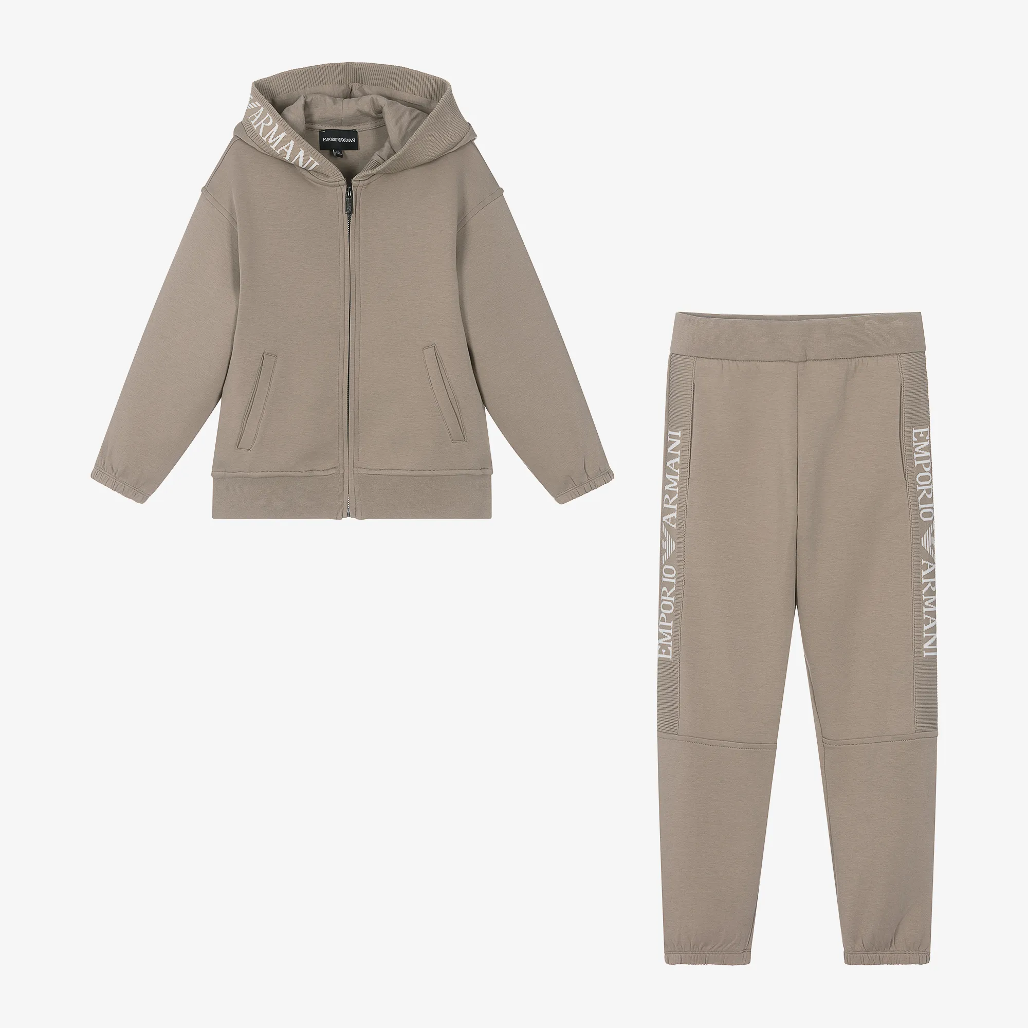 Beige Cotton Tracksuit