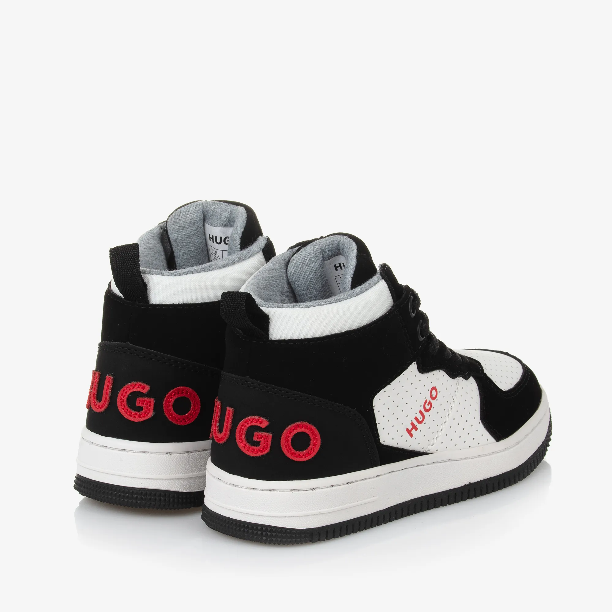 Boys Black High-Top Trainers