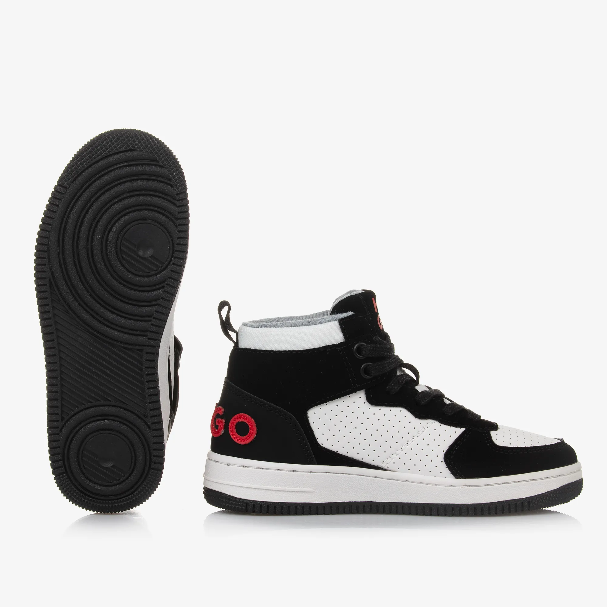 Boys Black High-Top Trainers