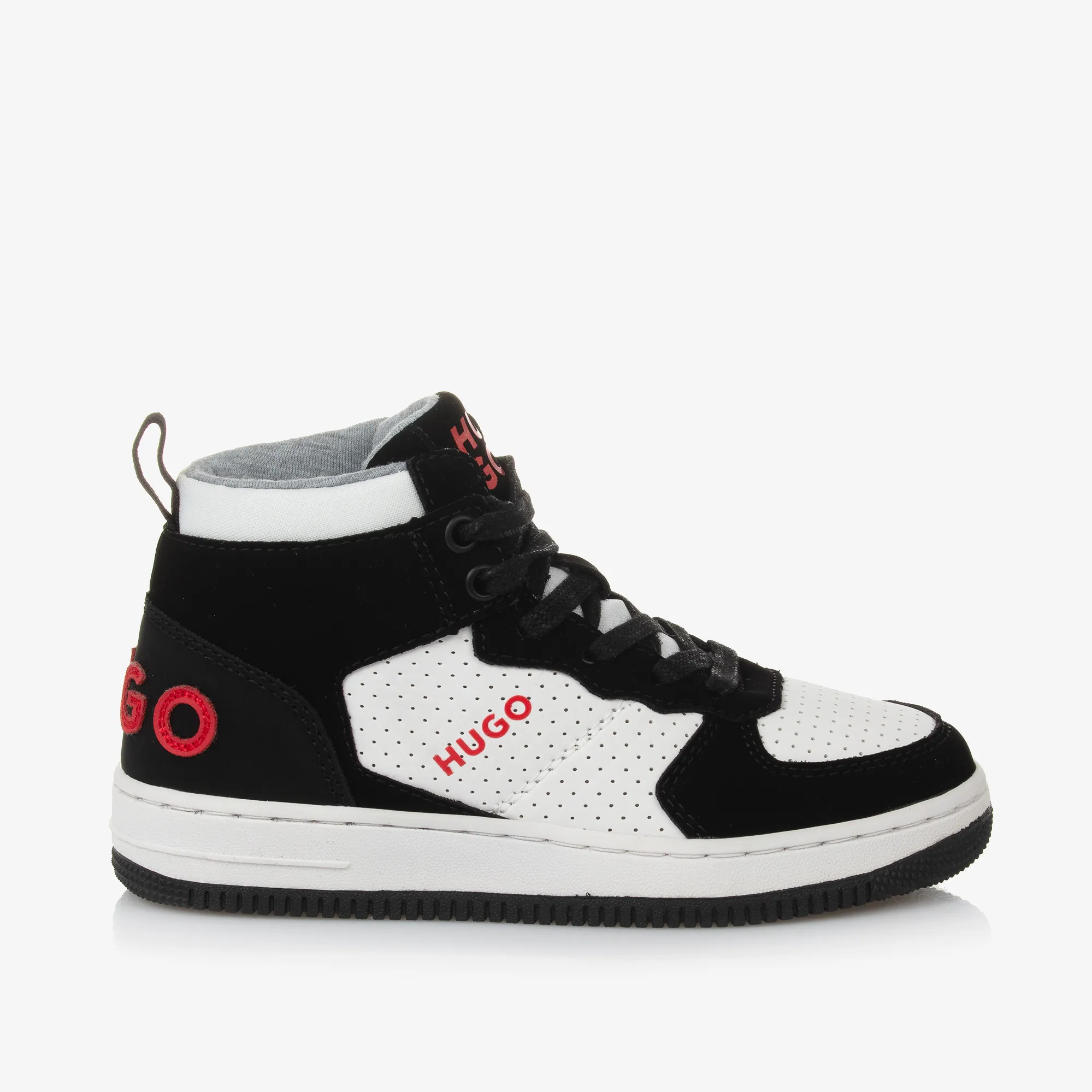 Boys Black High-Top Trainers