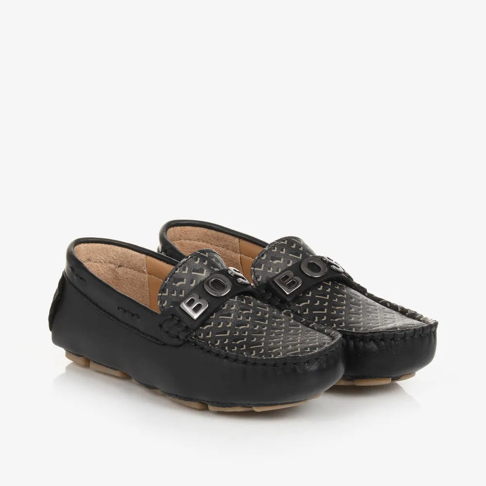 Black Leather Moccasins