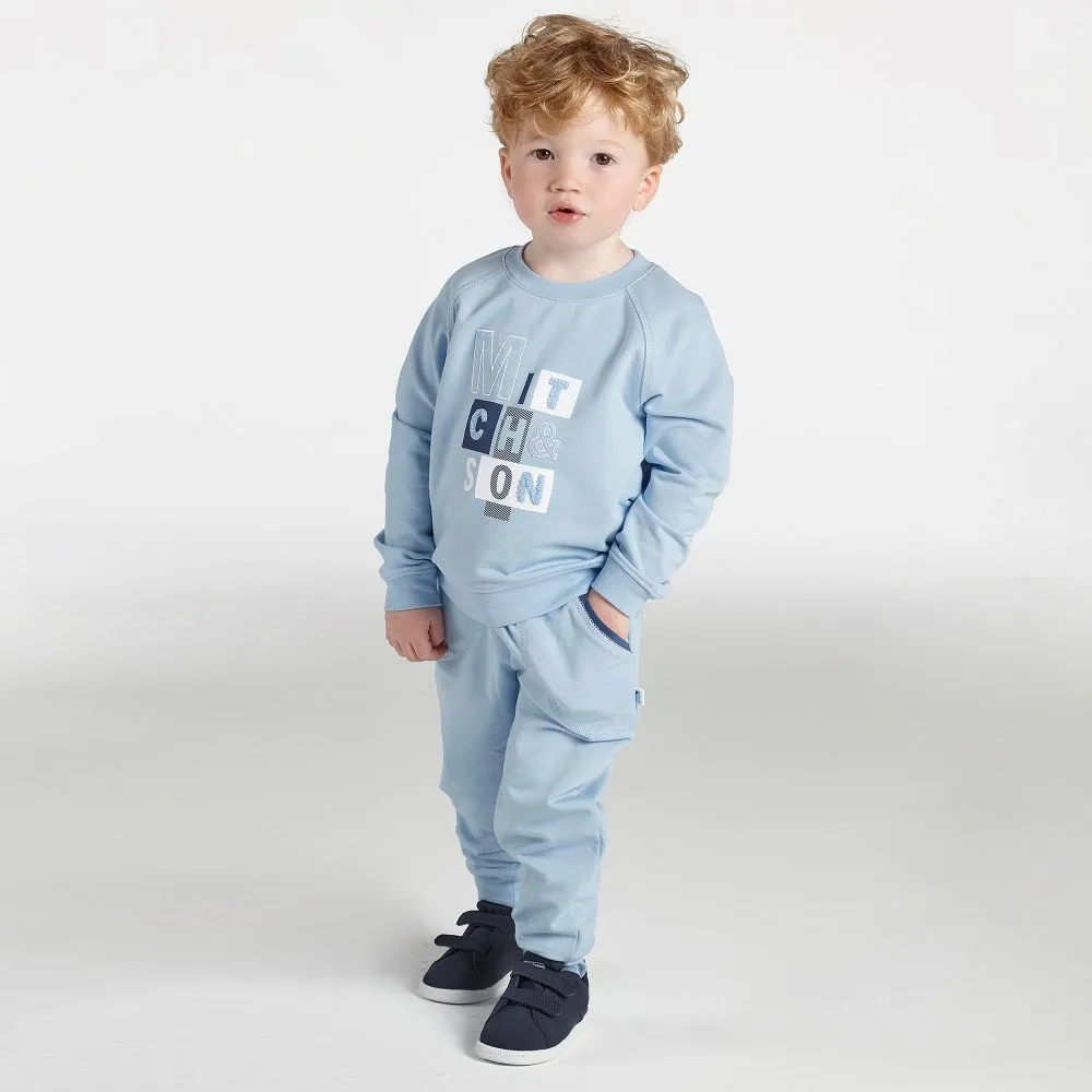 Blue Cotton Tracksuit for Boys