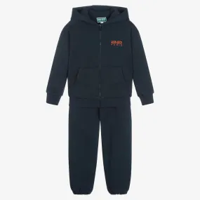 Boys Navy Blue Cotton Tracksuit