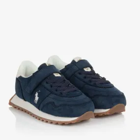 Boys Navy Blue Velcro Trainers