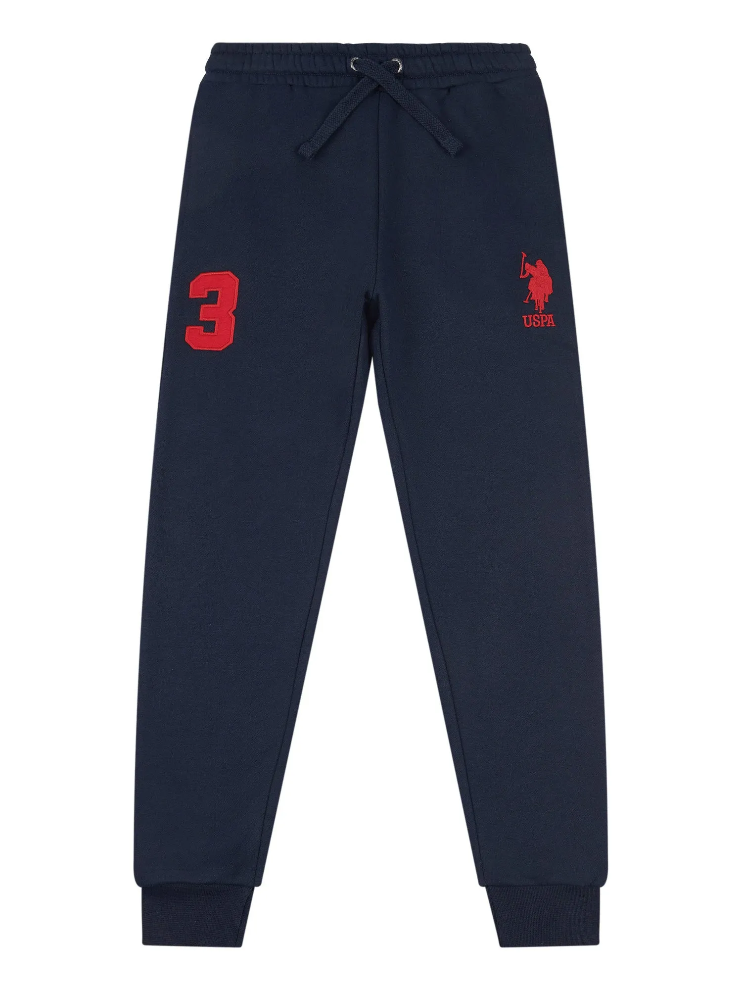 Boys Player 3 Joggers in Dark Sapphire Navy / Haute Red DHM