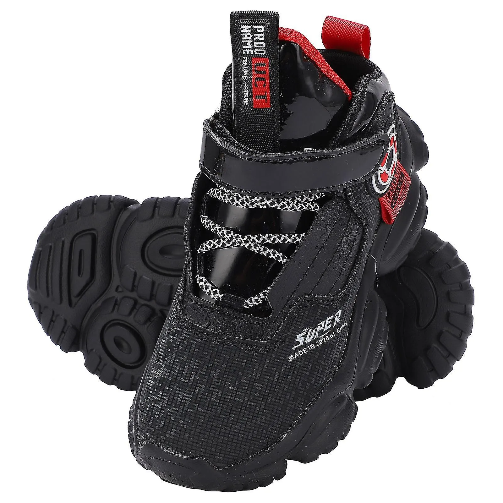 Breathable Boys Athletic Sneakers for Autumn Sports - Kids Sports Shoes Size 28 (Black)