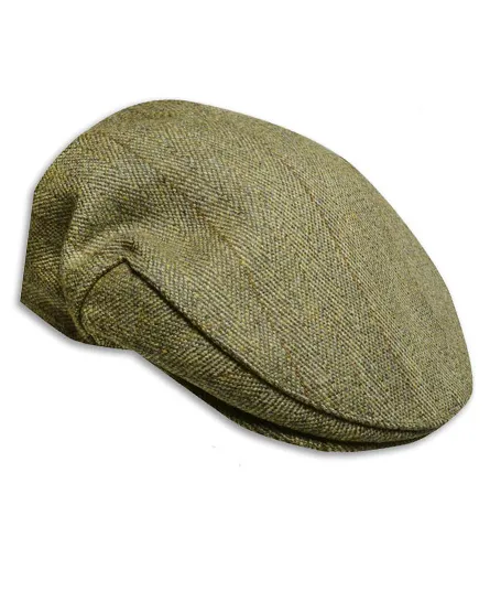 Bronte Derby Tweed Flat Cap – Beige