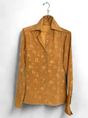 Bronze Jacquard Button-Up