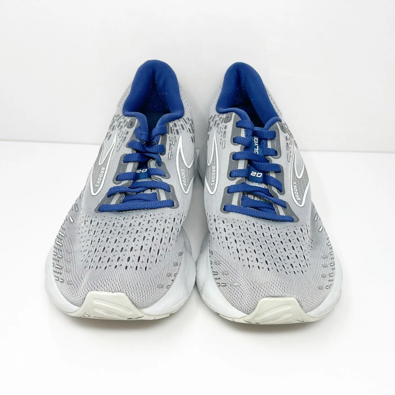 Brooks Mens Glycerin 20 1103821D070 Gray Running Shoes Sneakers Size 8 D