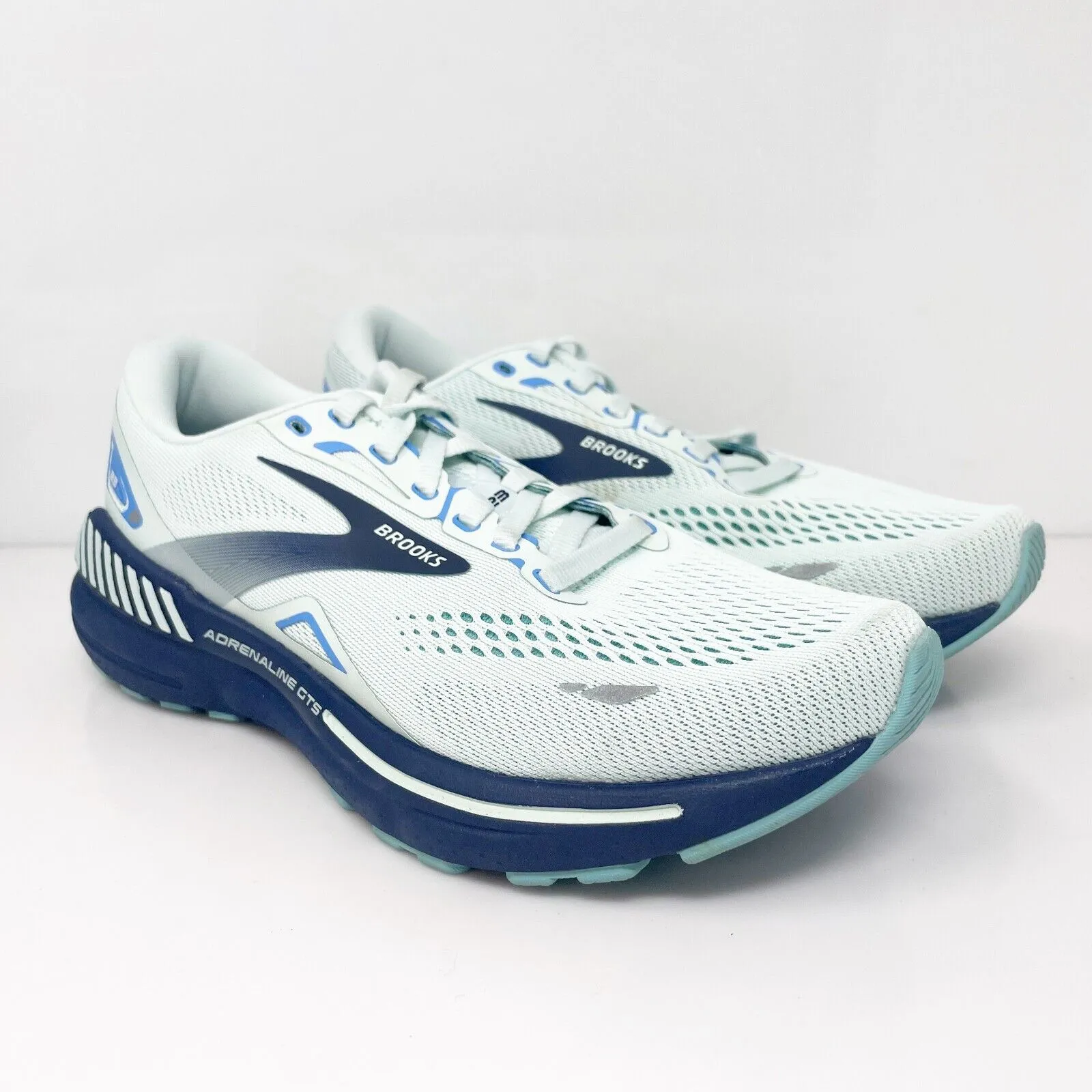 Brooks Womens Adrenaline GTS 23 1203811B471 Blue Running Shoes Sneakers Size 8 B