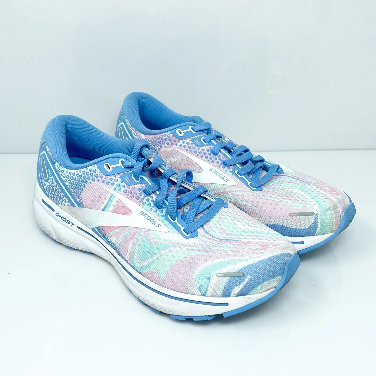 Brooks Womens Ghost 14 1203561B411 Multicolor Running Shoes Sneakers Size 8 B