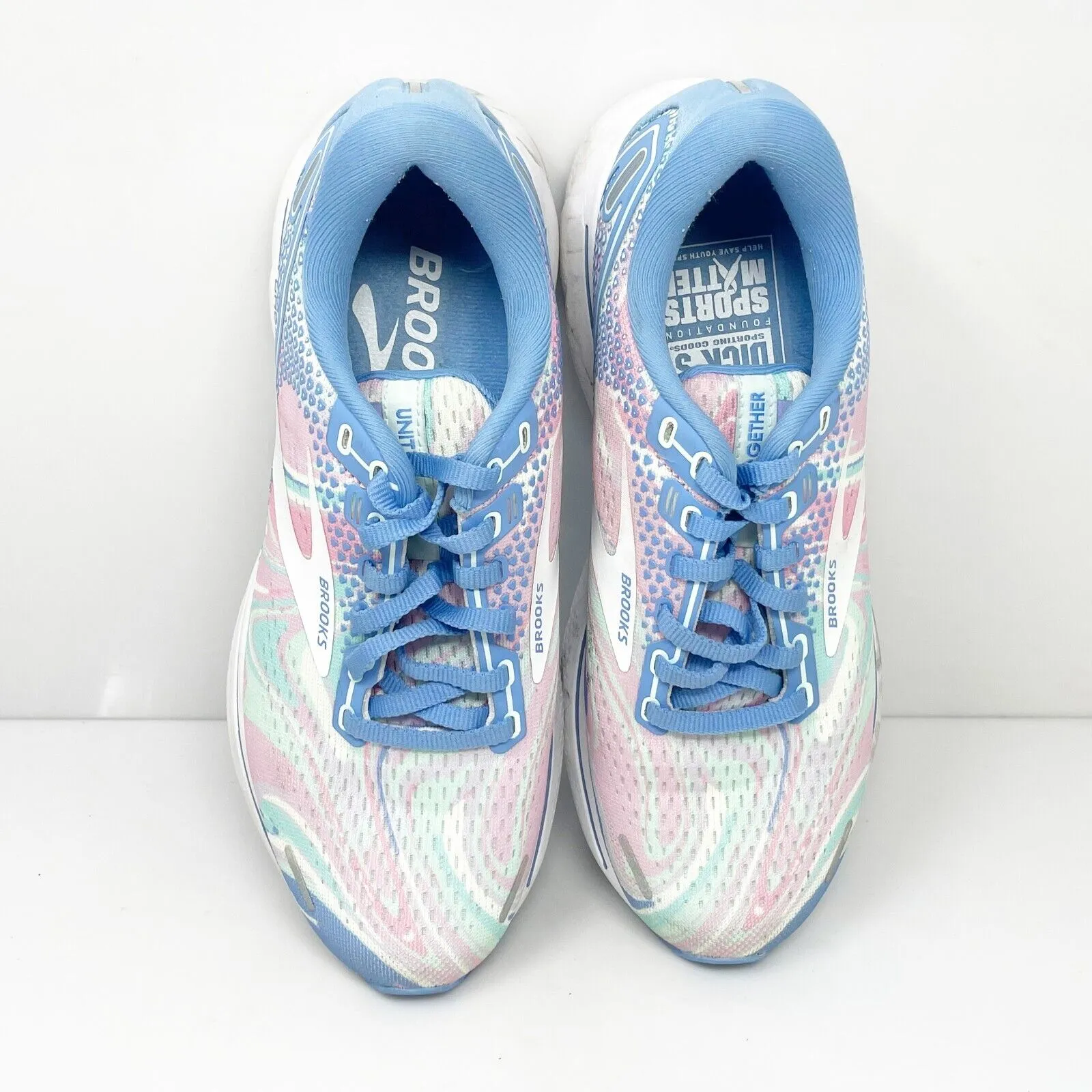 Brooks Womens Ghost 14 1203561B411 Multicolor Running Shoes Sneakers Size 8 B