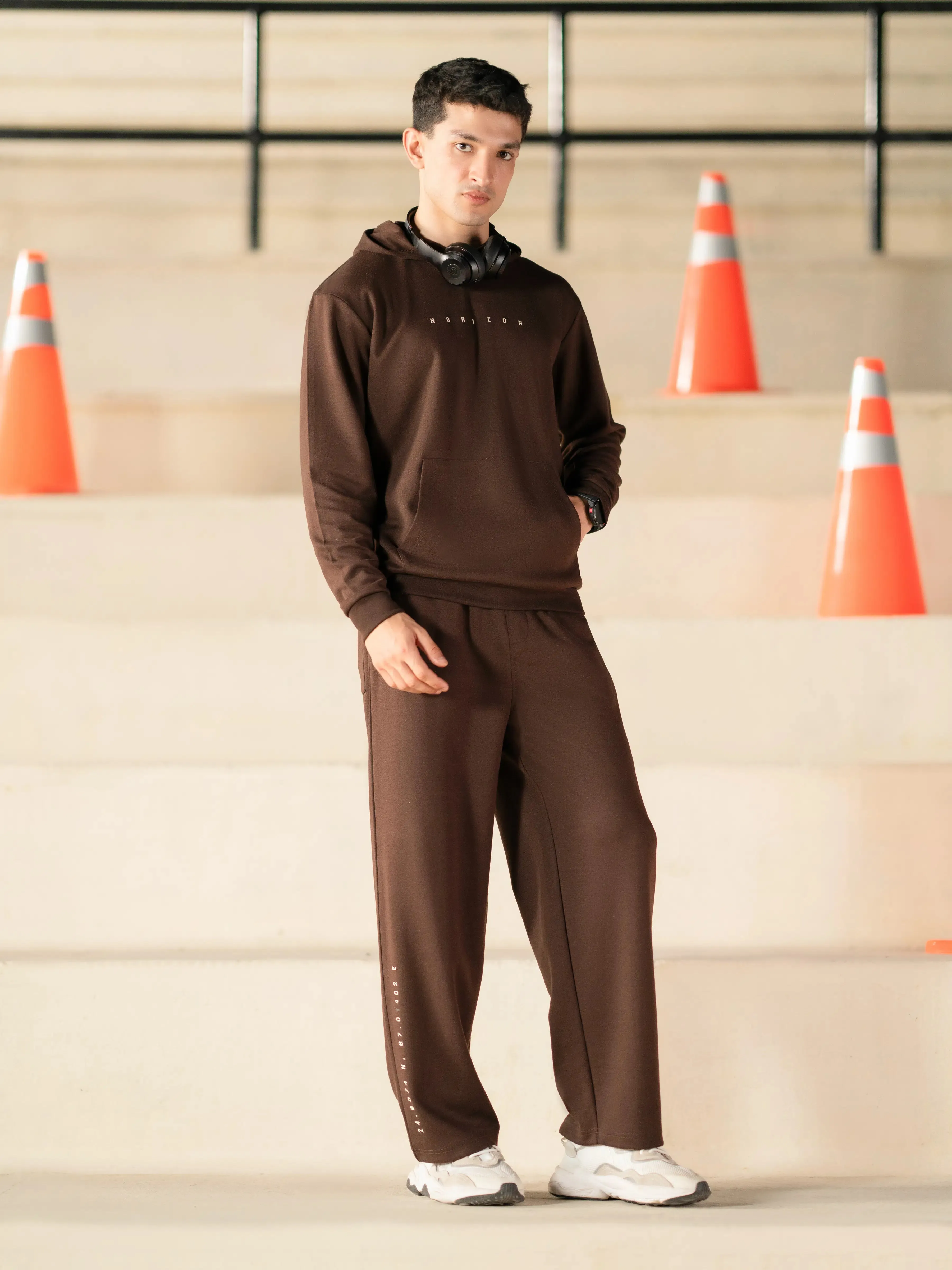 Brown Pullover Hoodie | Tracksuit - FMTTKS24-010