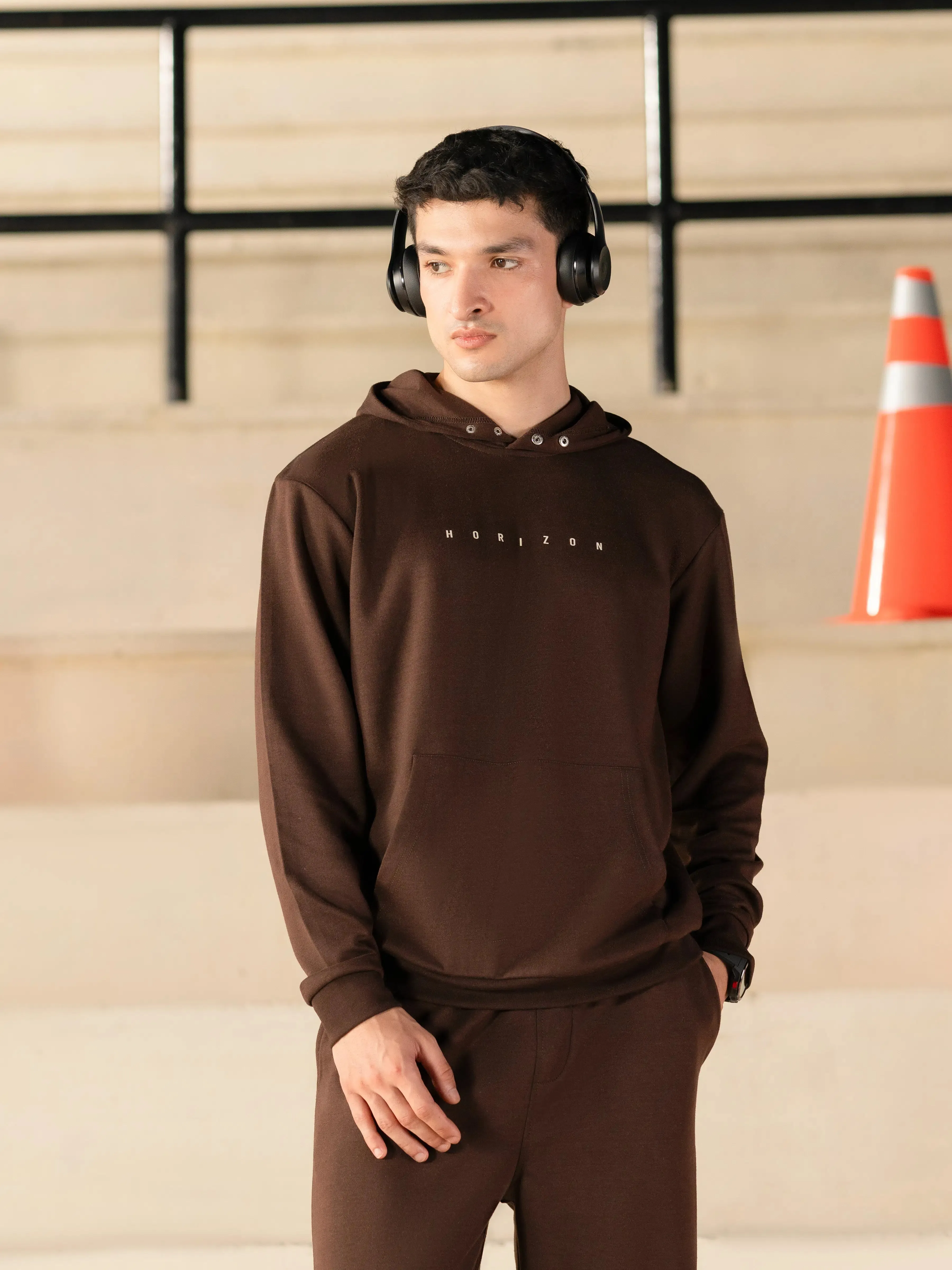 Brown Pullover Hoodie | Tracksuit - FMTTKS24-010