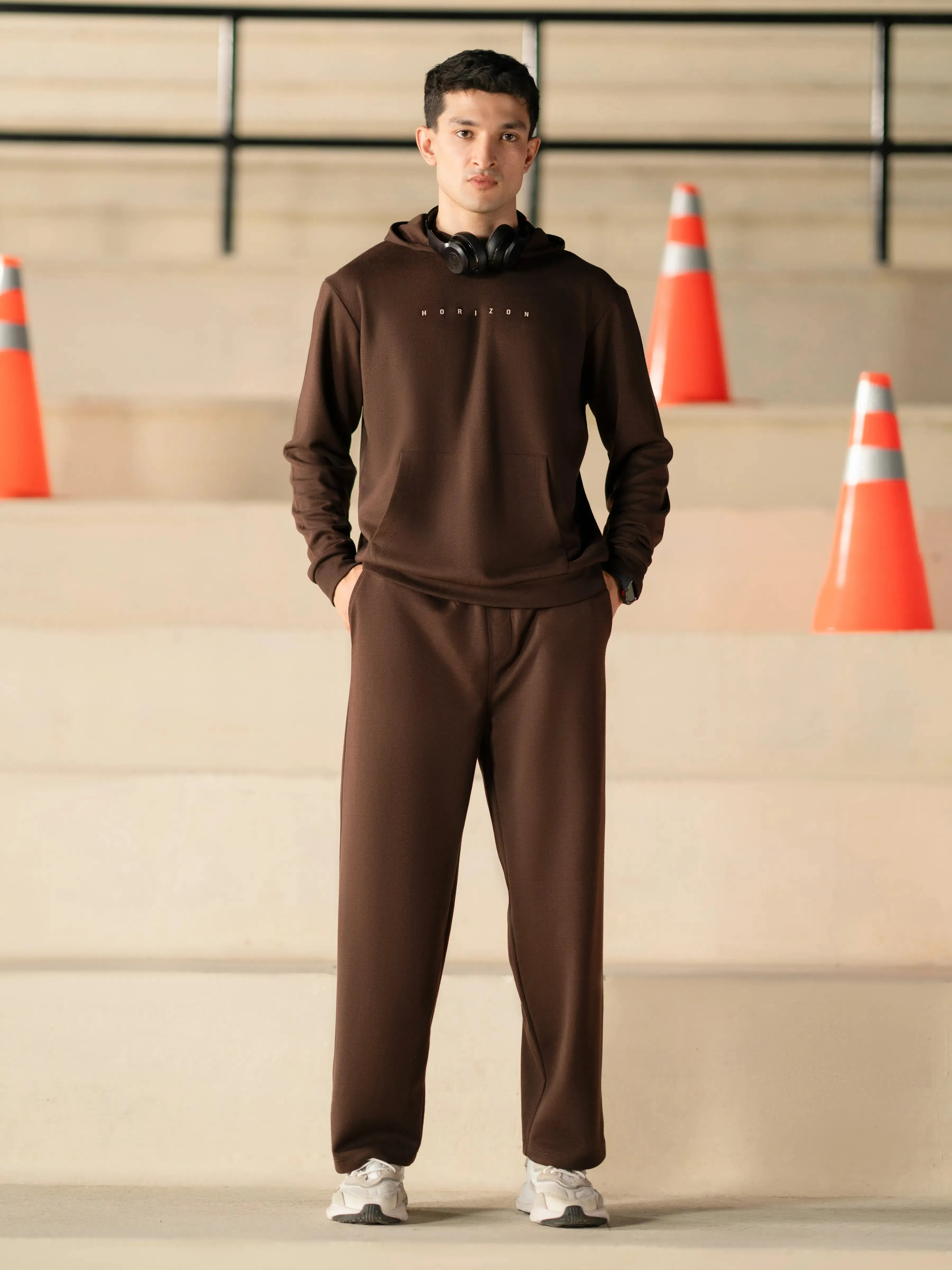 Brown Pullover Hoodie | Tracksuit - FMTTKS24-010