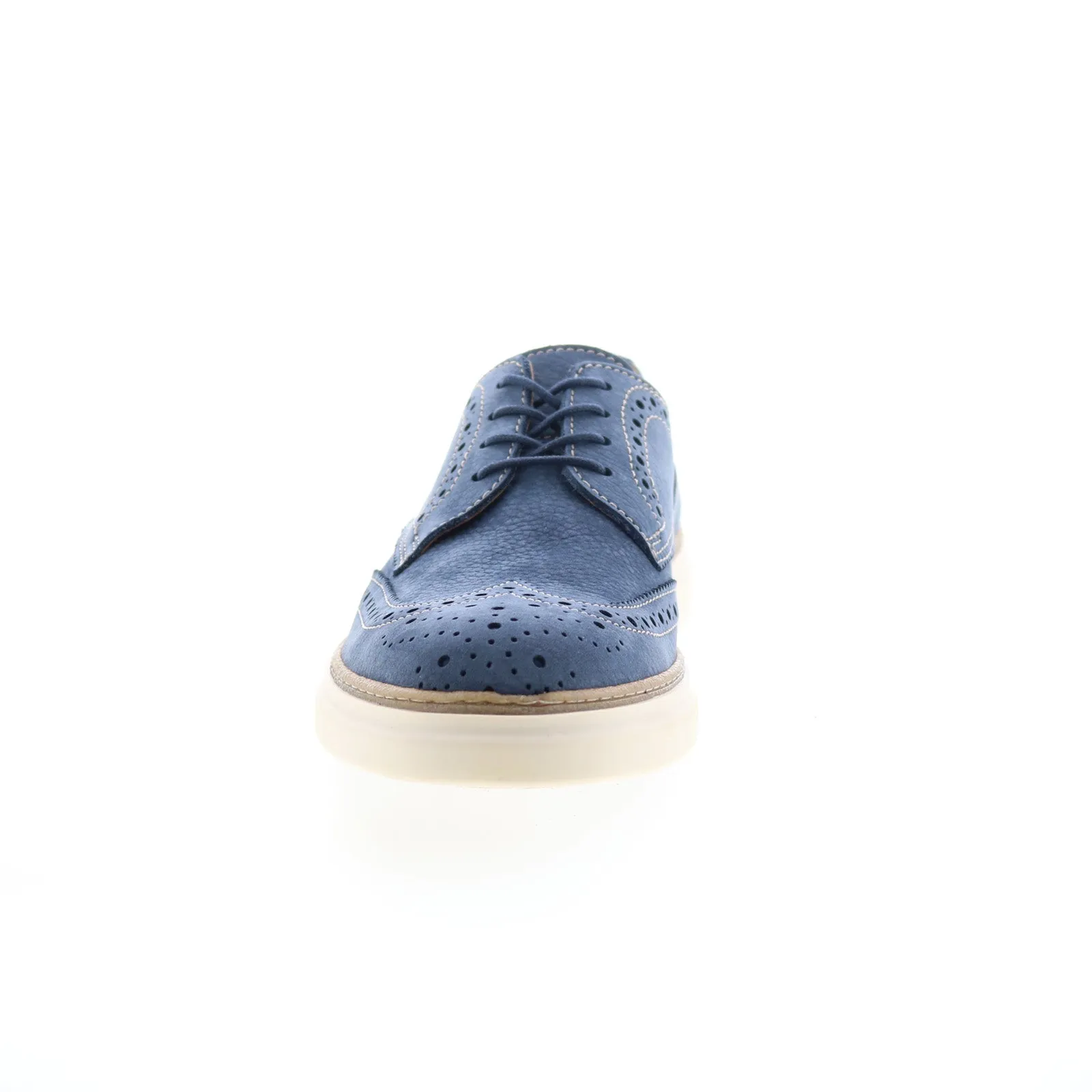 Bruno Magli Salento Blue Nubuck Men's Wingtip & Brogue Oxfords