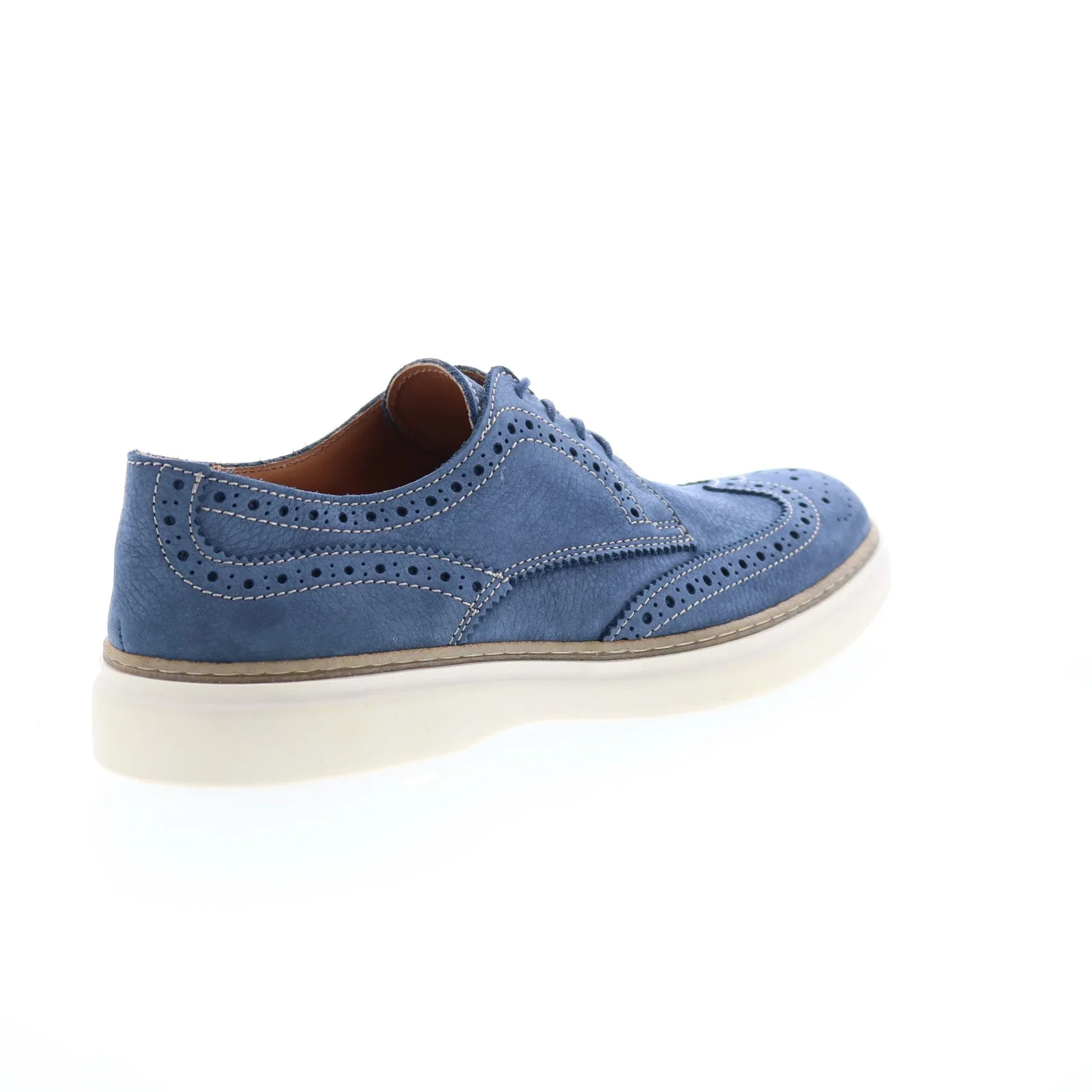 Bruno Magli Salento Blue Nubuck Men's Wingtip & Brogue Oxfords