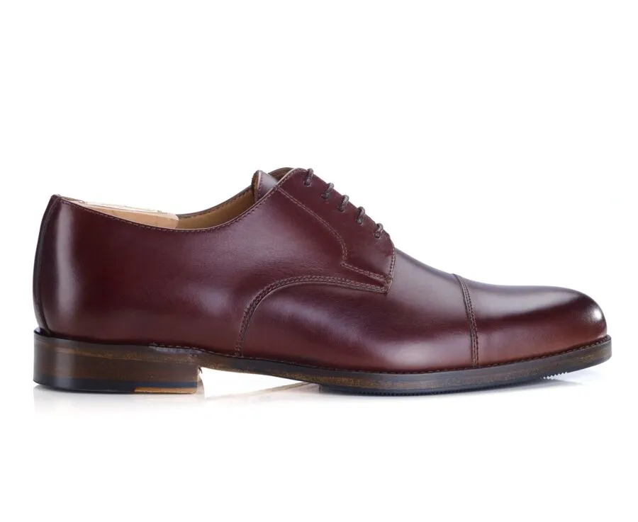 Burgundy Derby Shoes with Rubber Pad - MAYFAIR CLASSIC PATIN