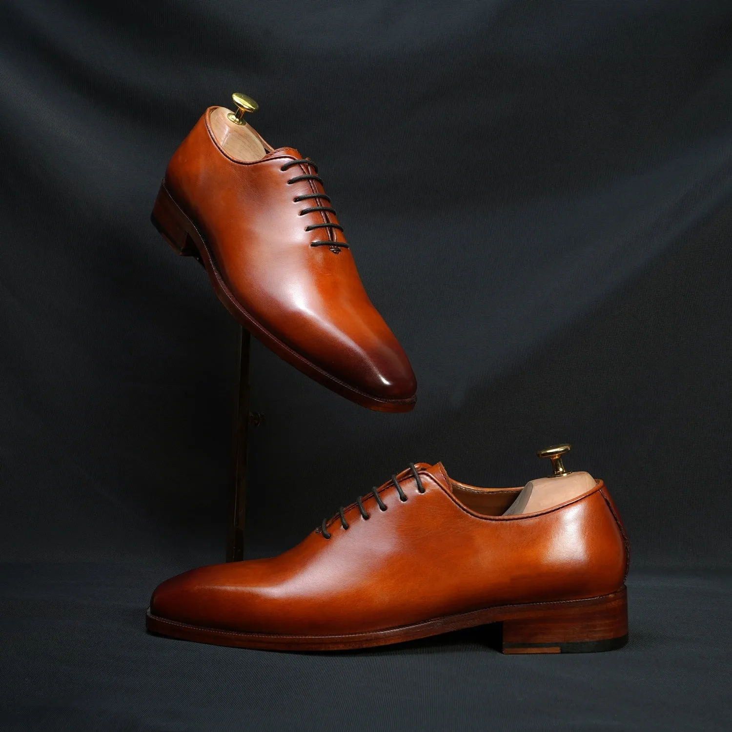 Burnished Tan Oxford Shoes