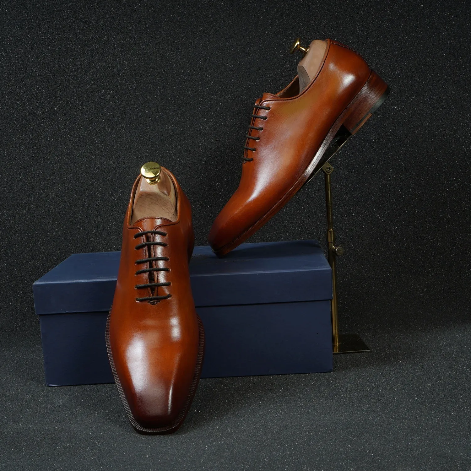 Burnished Tan Oxford Shoes