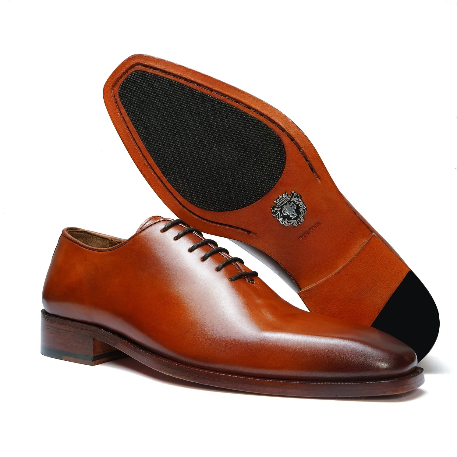 Burnished Tan Oxford Shoes