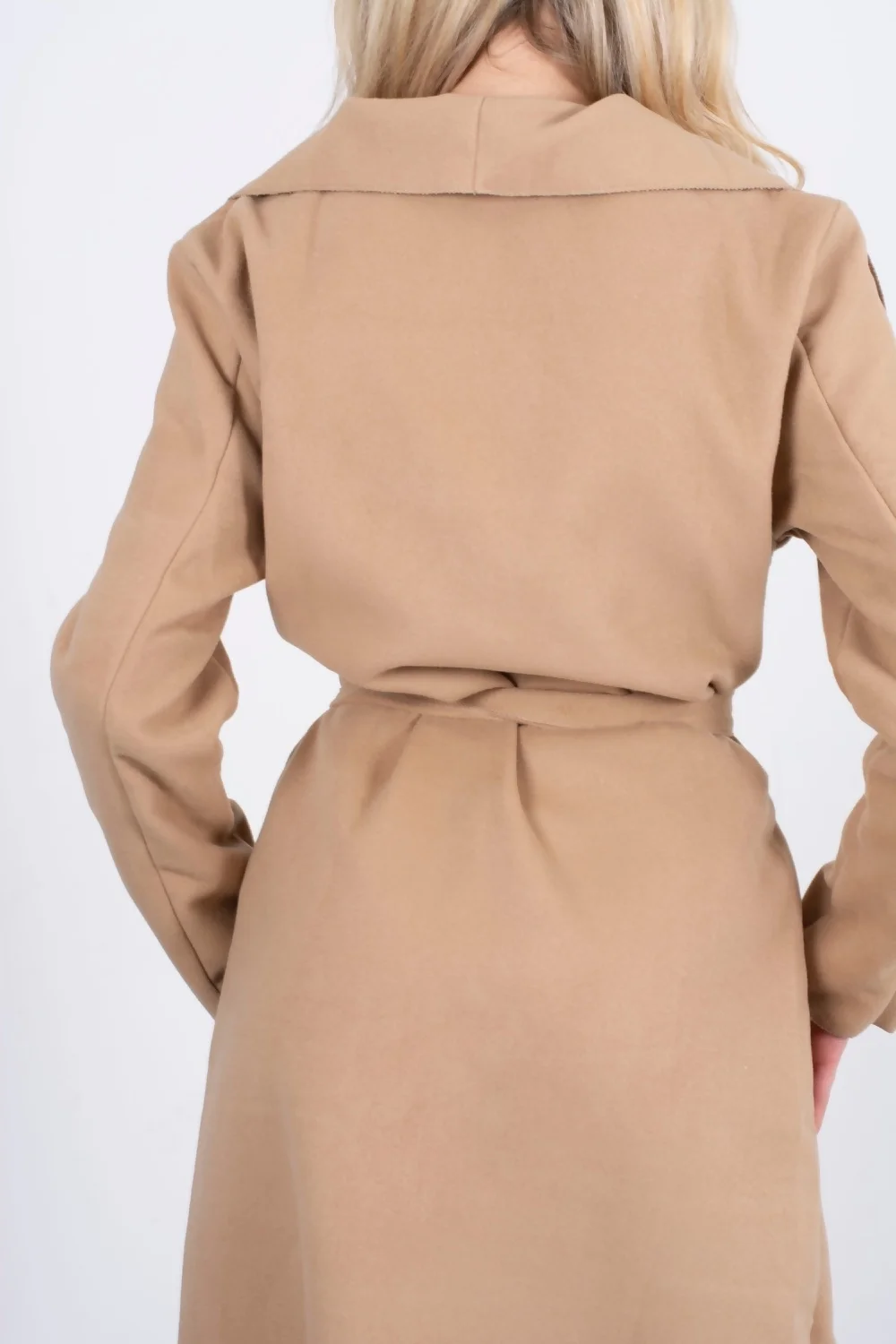 Oversized Camel Maxi Length Belted Coat