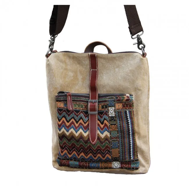 Canvas Backpacks with Zigzag Design - Fresh Folk Original