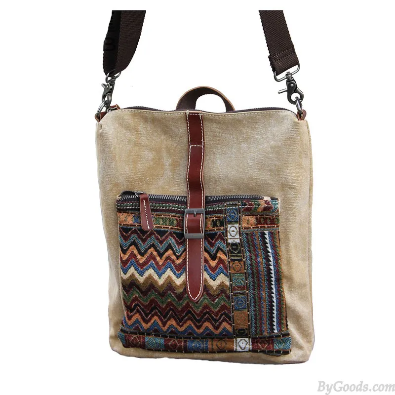 Canvas Backpacks with Zigzag Design - Fresh Folk Original