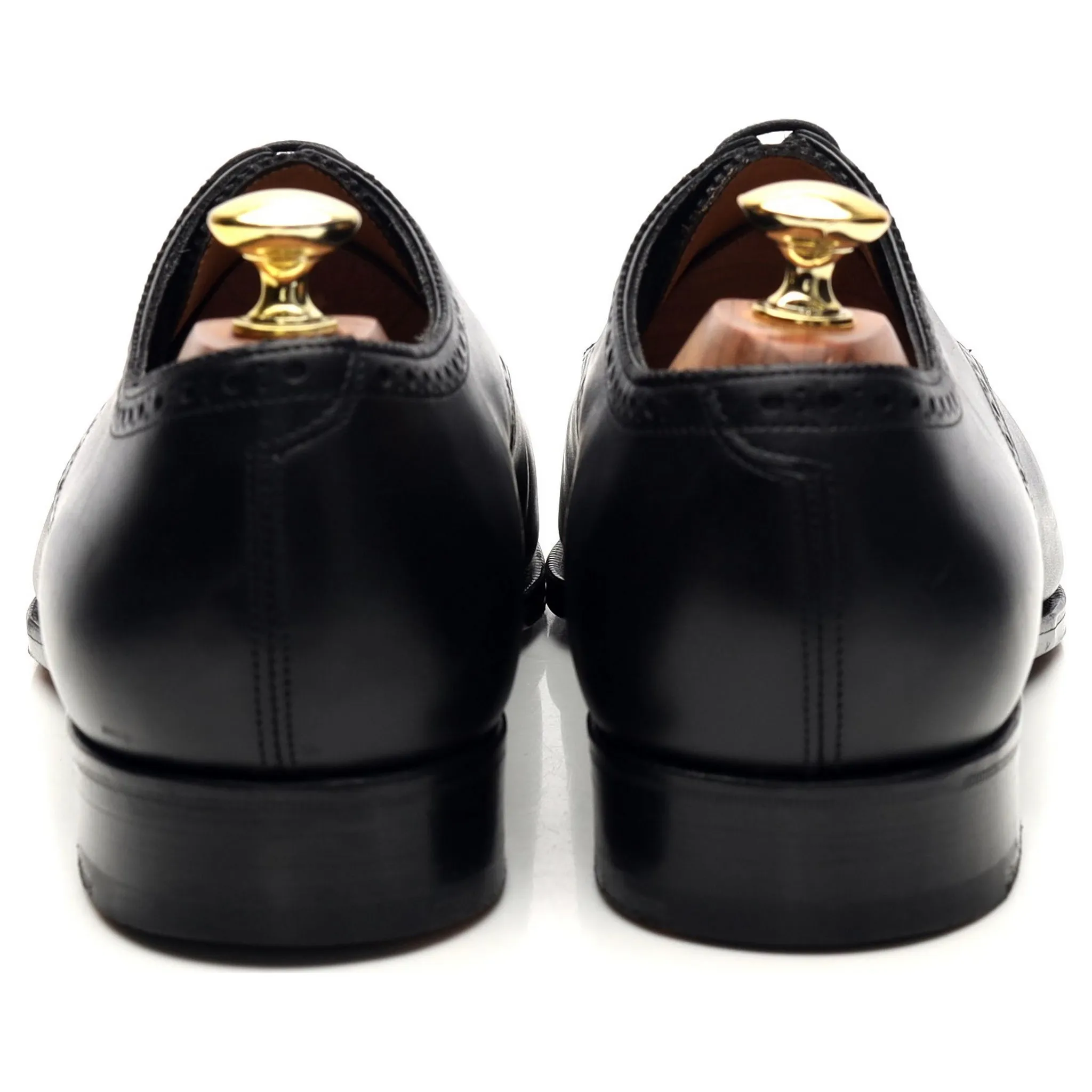 'Cardiff' Black Leather Cap Toe Derby UK 8.5 E